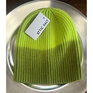 Attic Salt Green Ombre Beanie Hat Knit Cap Soft Warm Unisex Winter Accessory-New